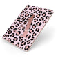 Personalised Leopard Print Initial Apple iPad Case on Rose Gold iPad Side View