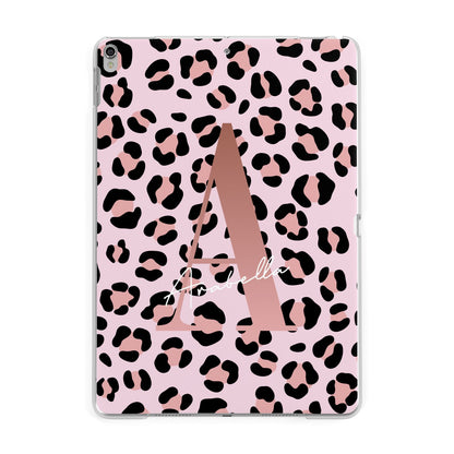 Personalised Leopard Print Initial Apple iPad Silver Case