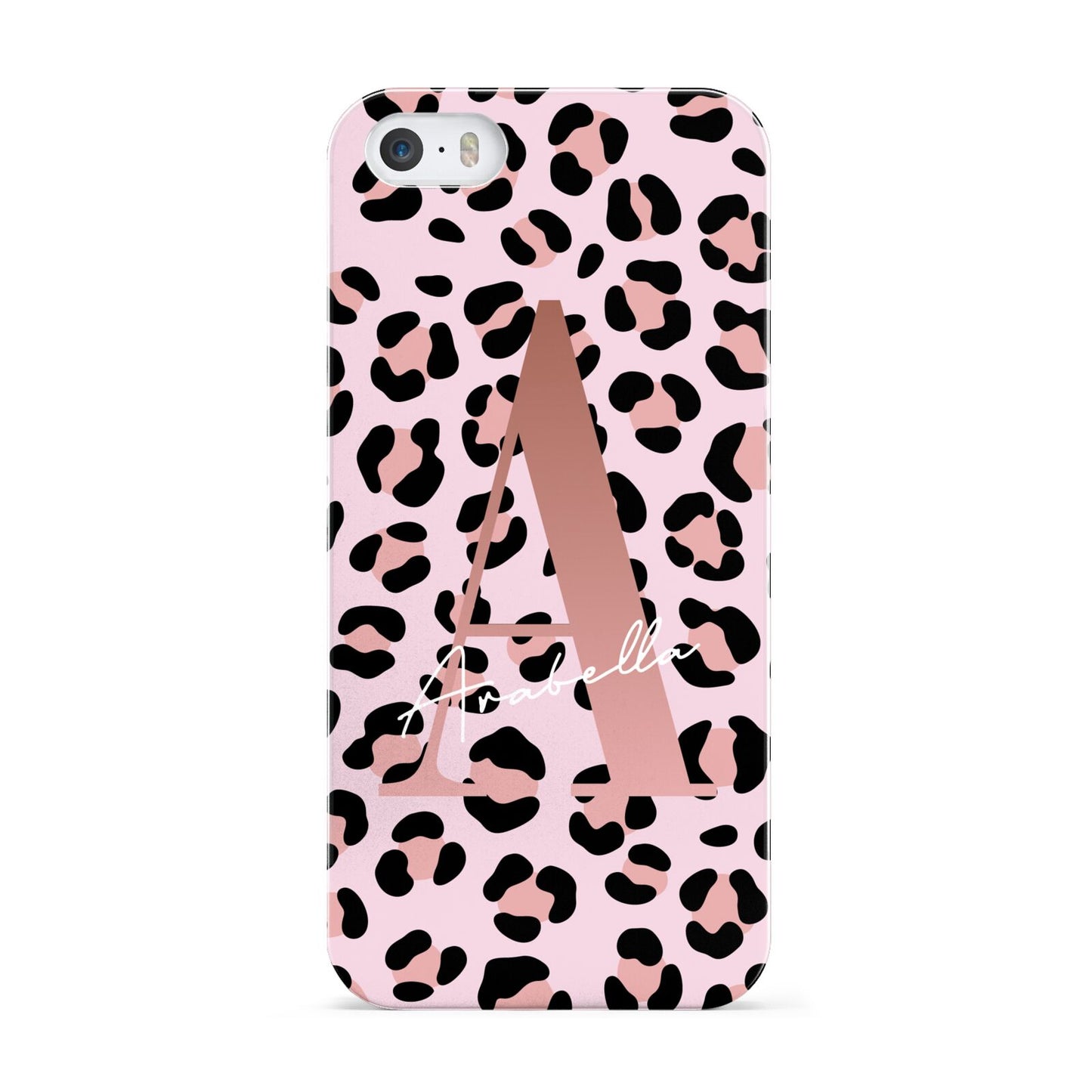 Personalised Leopard Print Initial Apple iPhone 5 Case