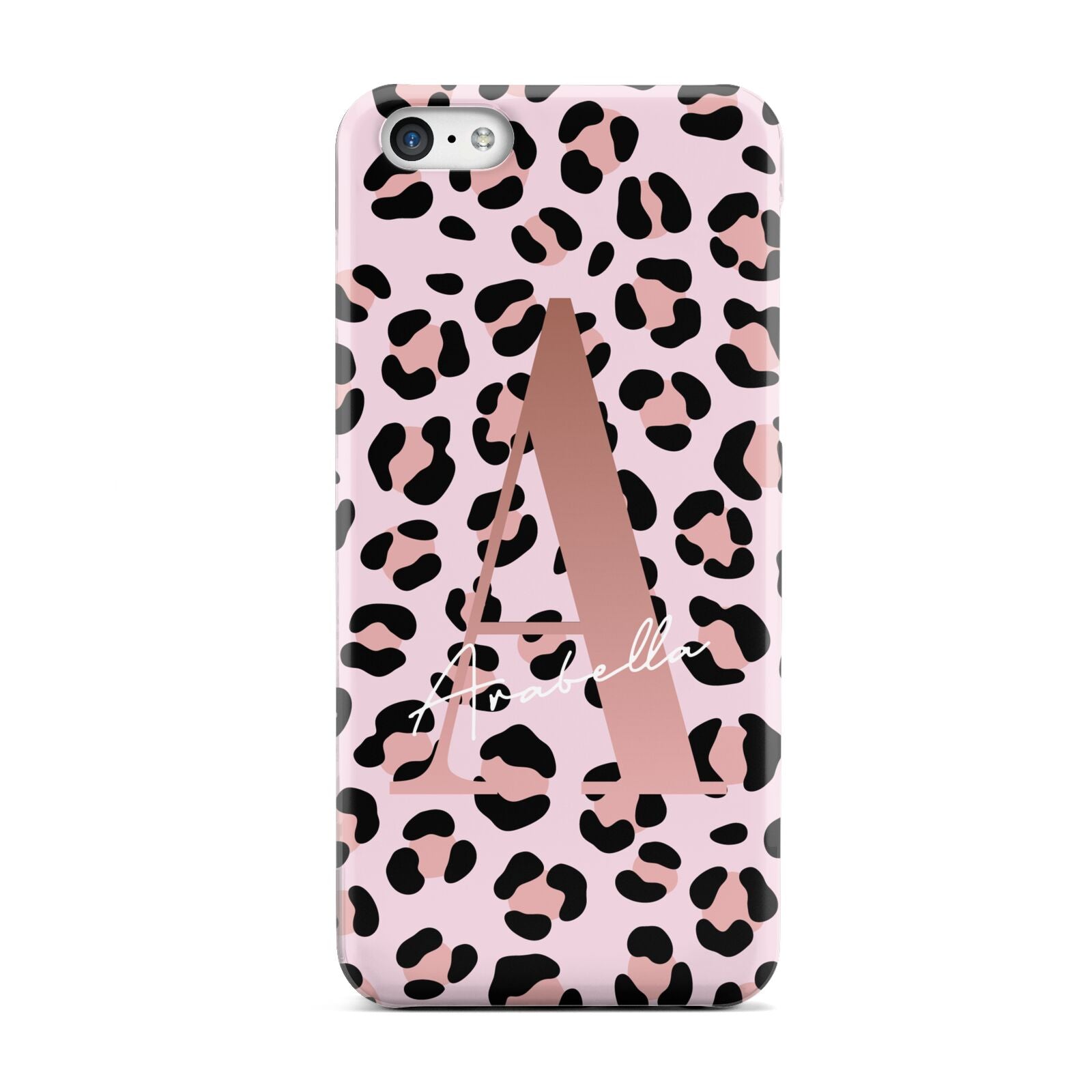 Personalised Leopard Print Initial Apple iPhone 5c Case
