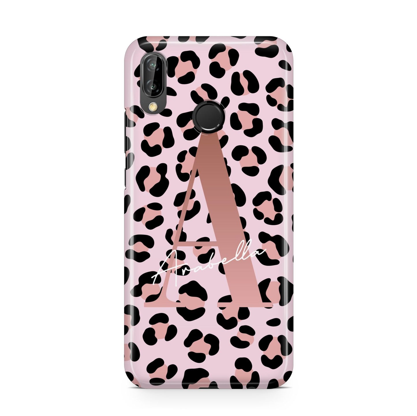 Personalised Leopard Print Initial Huawei P20 Lite Phone Case