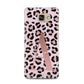 Personalised Leopard Print Initial Samsung Galaxy A5 2016 Case on gold phone
