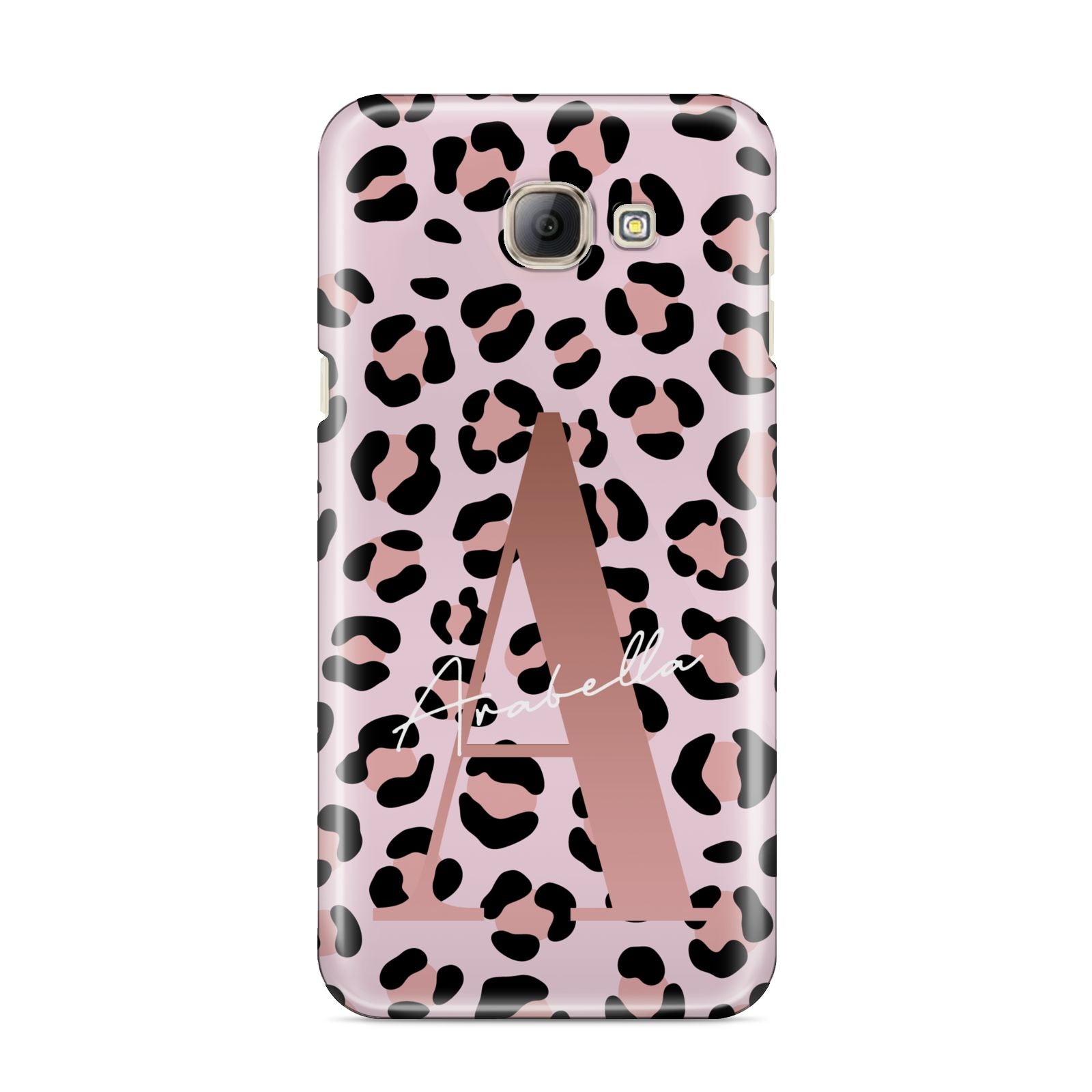 Personalised Leopard Print Initial Samsung Galaxy A8 2016 Case