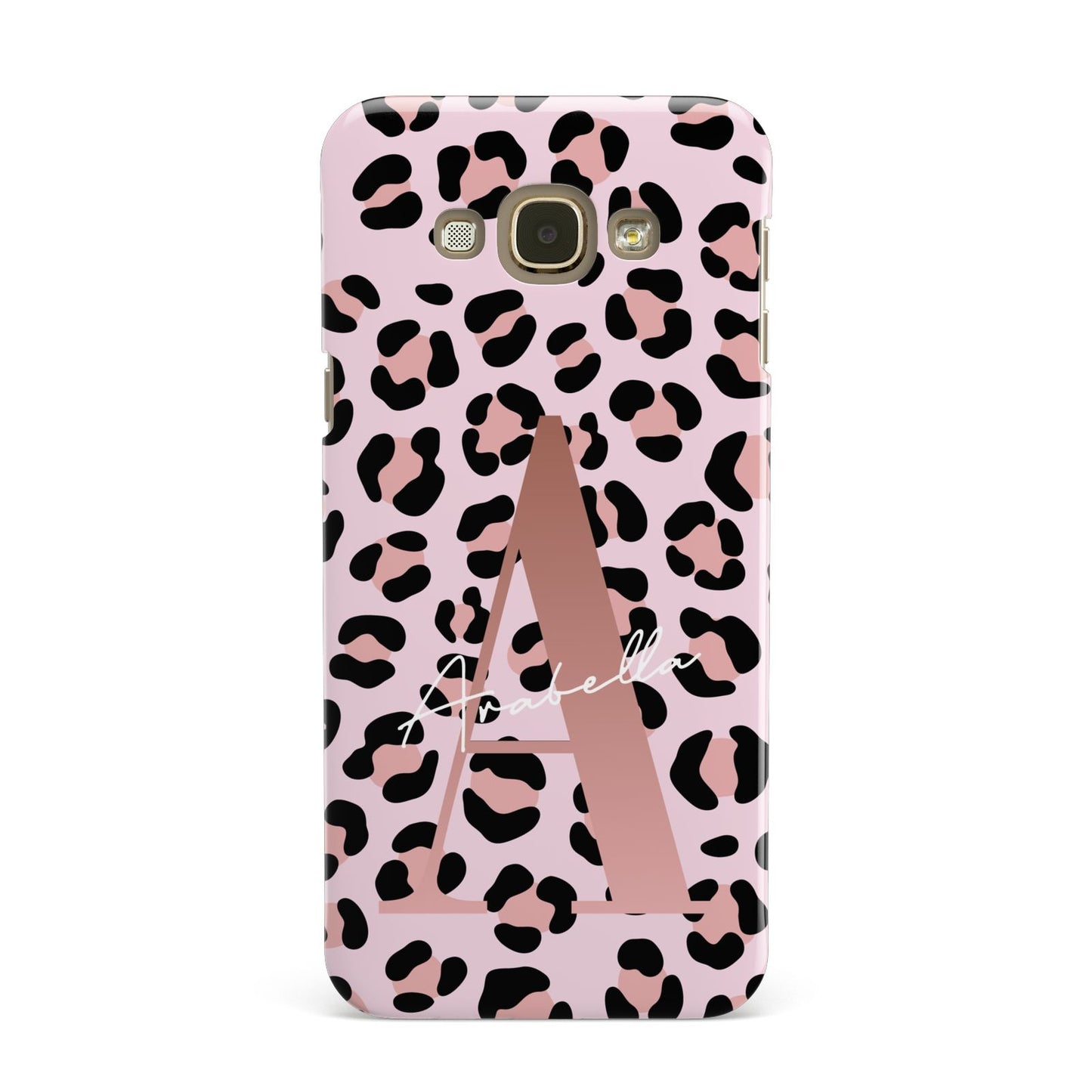 Personalised Leopard Print Initial Samsung Galaxy A8 Case