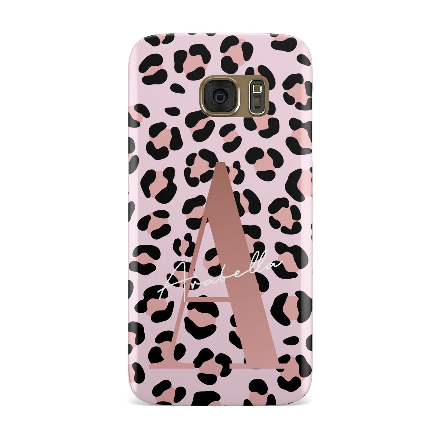 Personalised Leopard Print Initial Samsung Galaxy Case