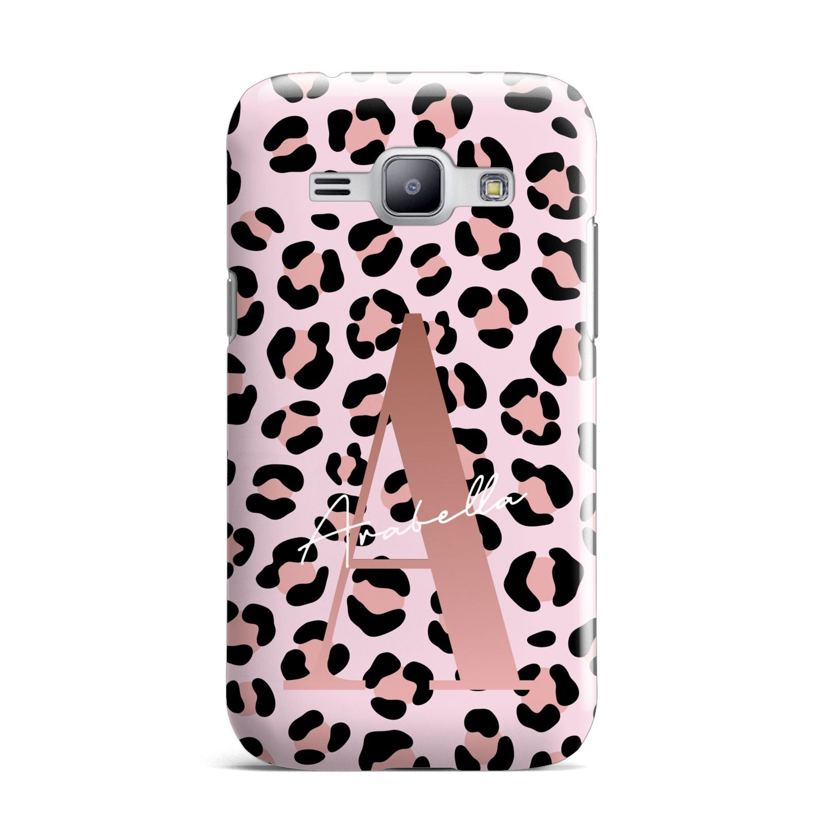 Personalised Leopard Print Initial Samsung Galaxy J1 2015 Case