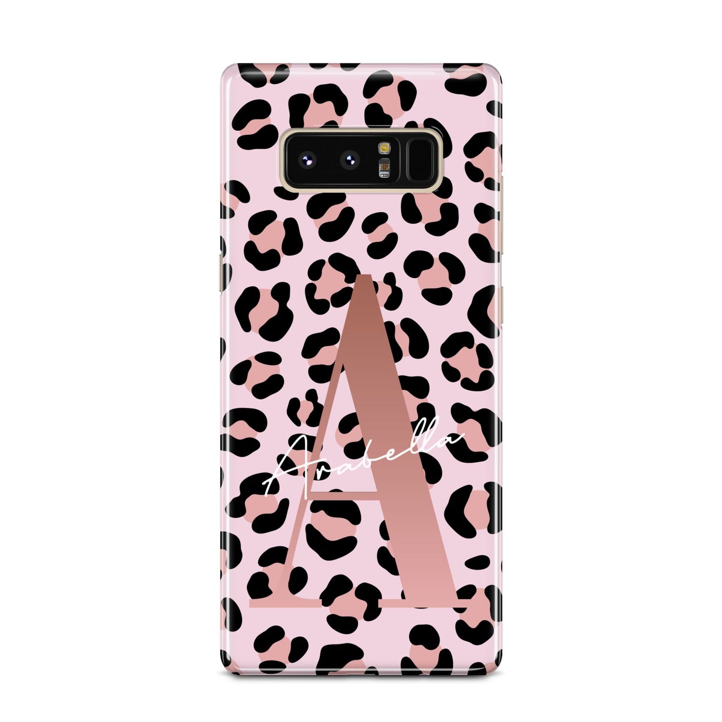 Personalised Leopard Print Initial Samsung Galaxy Note 8 Case