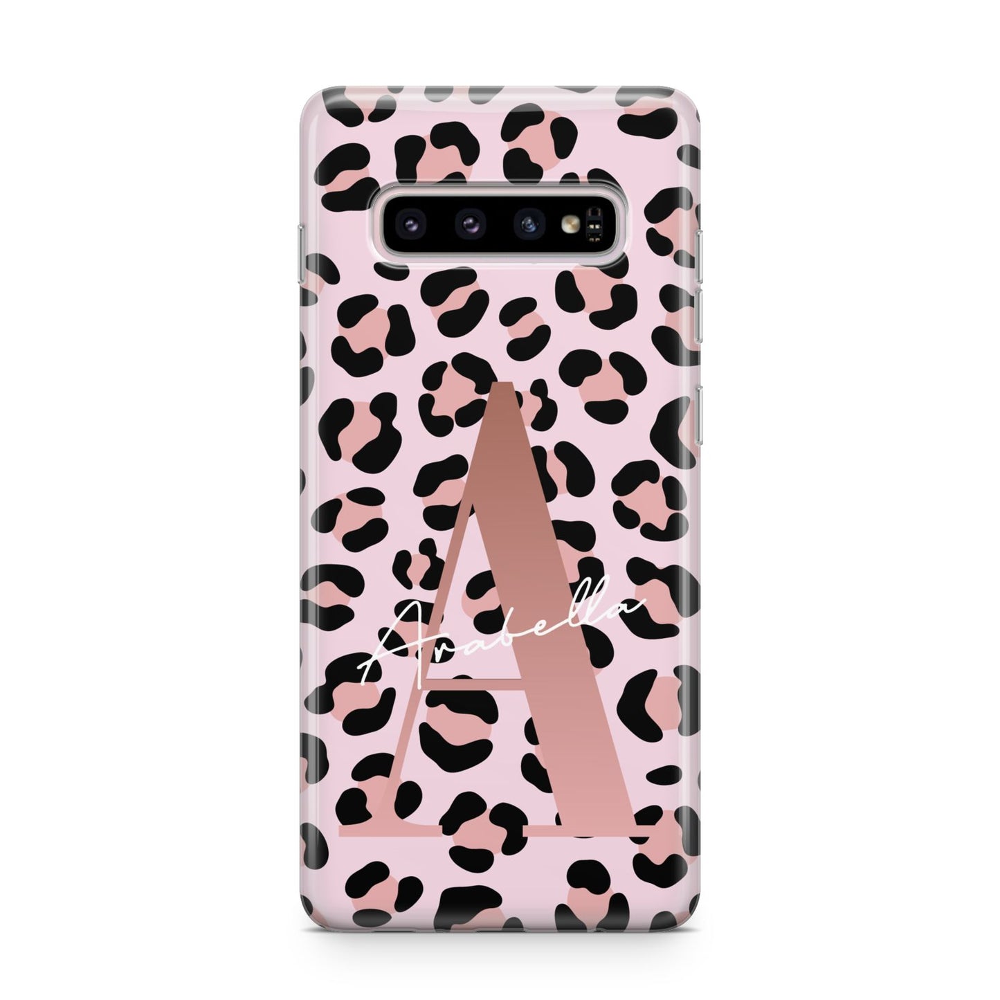 Personalised Leopard Print Initial Samsung Galaxy S10 Plus Case