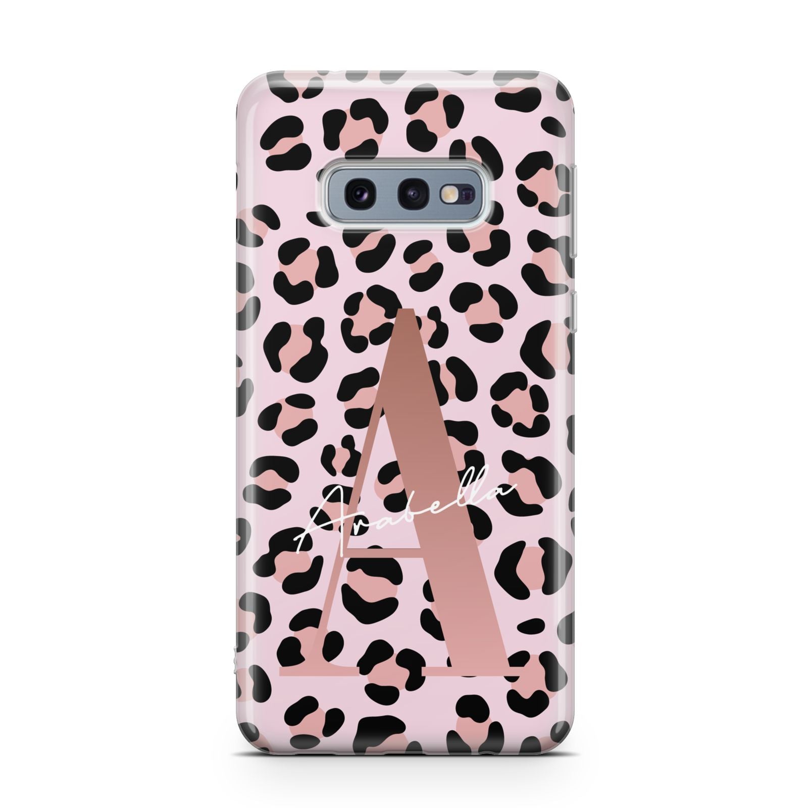 Personalised Leopard Print Initial Samsung Galaxy S10E Case