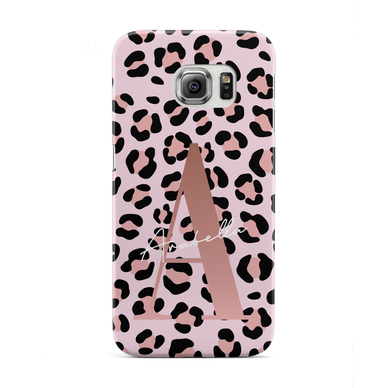 Personalised Leopard Print Initial Samsung Galaxy S6 Edge Case