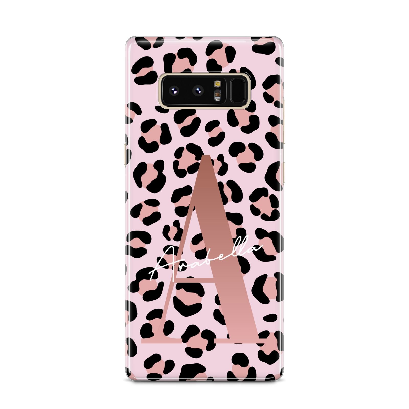 Personalised Leopard Print Initial Samsung Galaxy S8 Case