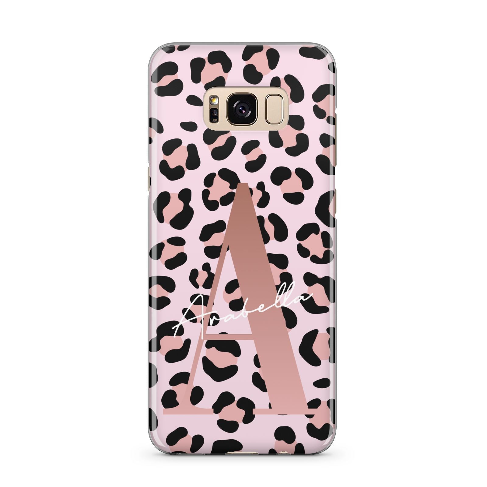 Personalised Leopard Print Initial Samsung Galaxy S8 Plus Case