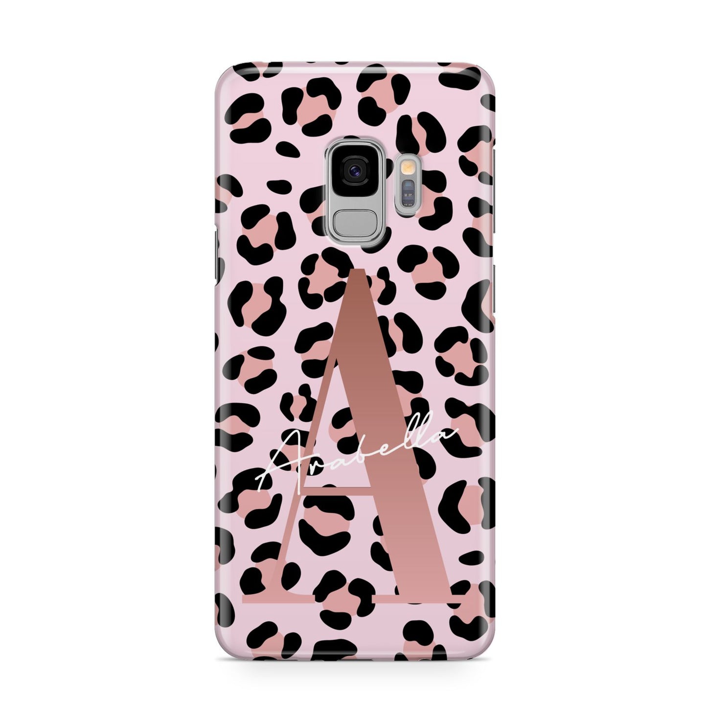 Personalised Leopard Print Initial Samsung Galaxy S9 Case