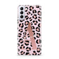 Personalised Leopard Print Initial Samsung S21 Plus Case