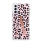 Personalised Leopard Print Initial Samsung S21 Plus Phone Case