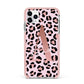 Personalised Leopard Print Initial iPhone 11 Pro Max Impact Pink Edge Case