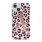 Personalised Leopard Print Initial iPhone 13 Mini Clear Bumper Case