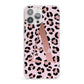 Personalised Leopard Print Initial iPhone 13 Pro Max Clear Bumper Case