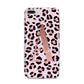 Personalised Leopard Print Initial iPhone 7 Plus Bumper Case on Silver iPhone