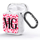 Personalised Leopard Print Initials AirPods Glitter Case Side Image