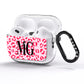 Personalised Leopard Print Initials AirPods Pro Glitter Case Side Image