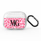 Personalised Leopard Print Initials AirPods Pro Glitter Case