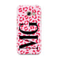 Personalised Leopard Print Initials Samsung Galaxy A3 2017 Case on gold phone