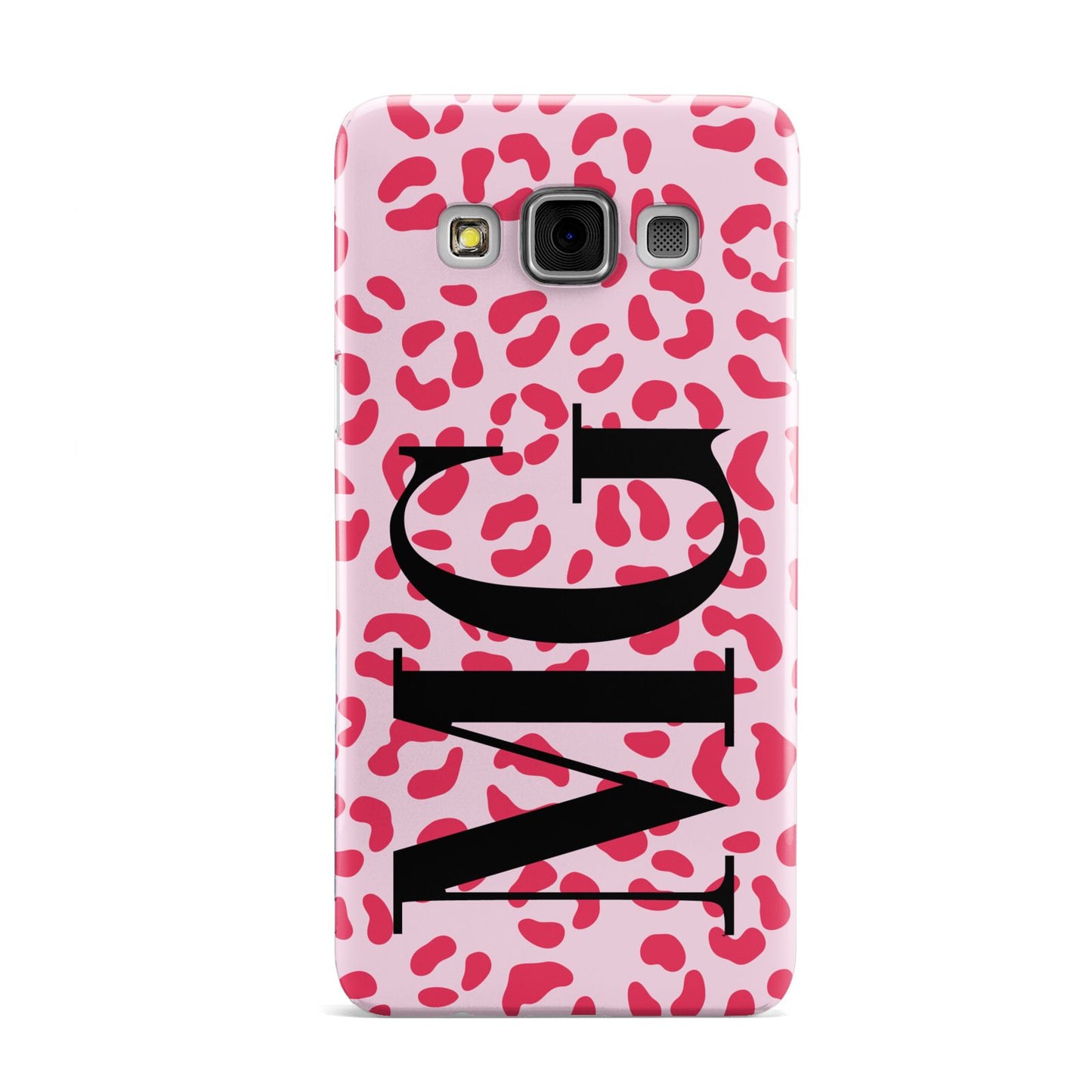 Personalised Leopard Print Initials Samsung Galaxy A3 Case