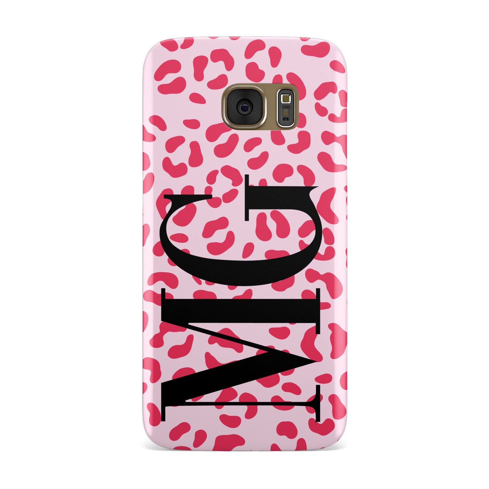 Personalised Leopard Print Initials Samsung Galaxy Case