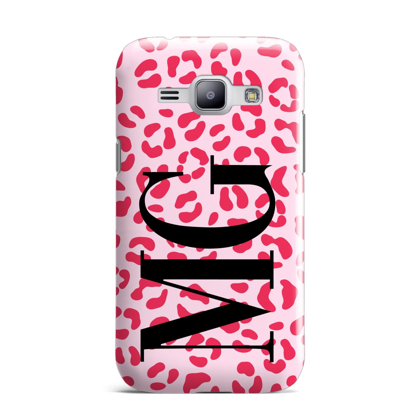 Personalised Leopard Print Initials Samsung Galaxy J1 2015 Case