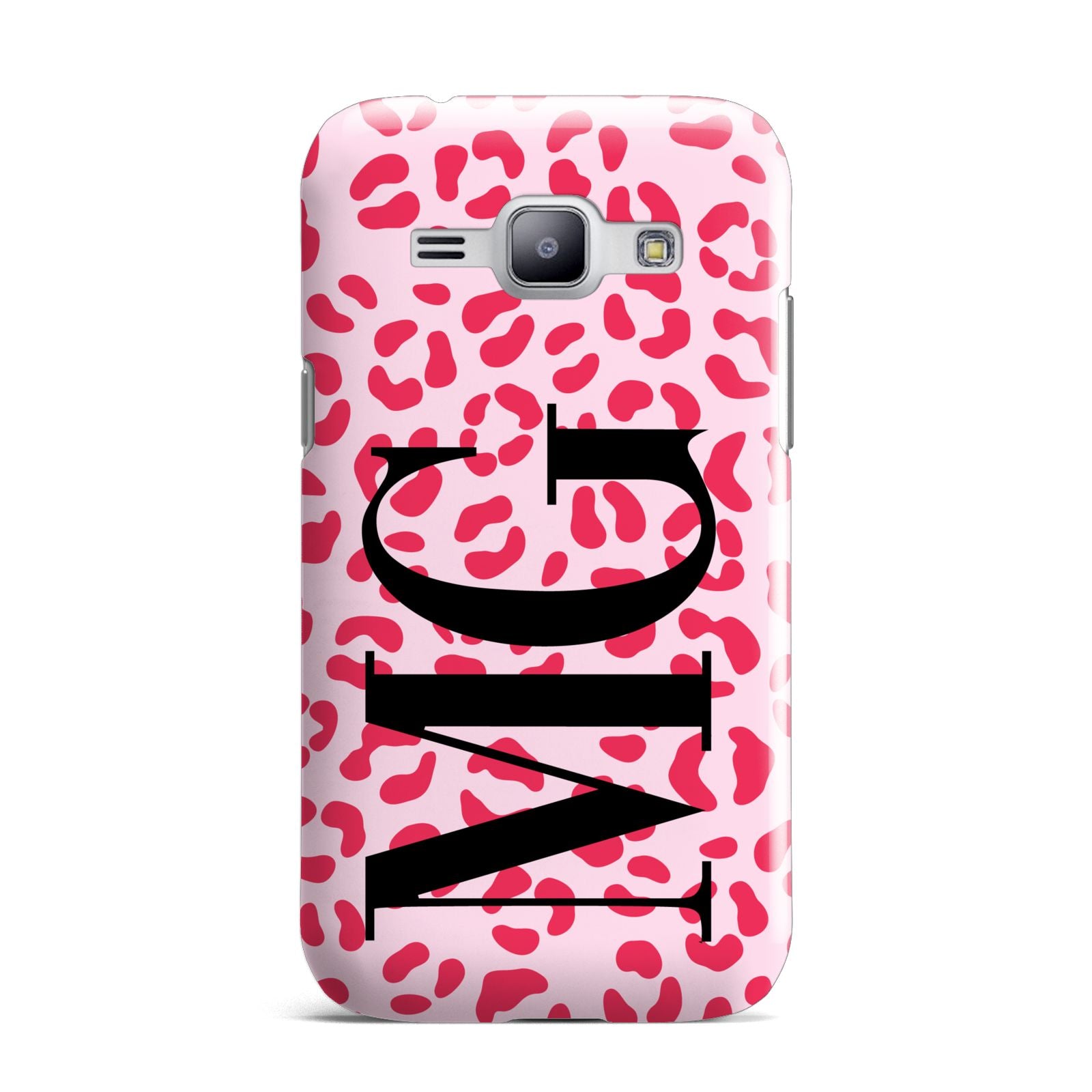 Personalised Leopard Print Initials Samsung Galaxy J1 2015 Case