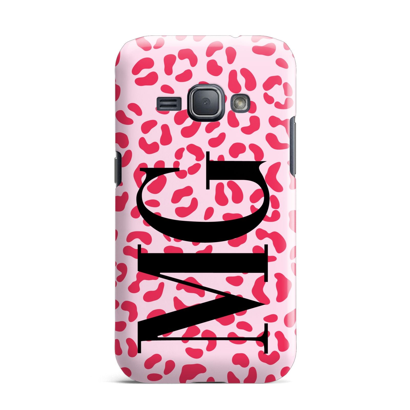 Personalised Leopard Print Initials Samsung Galaxy J1 2016 Case