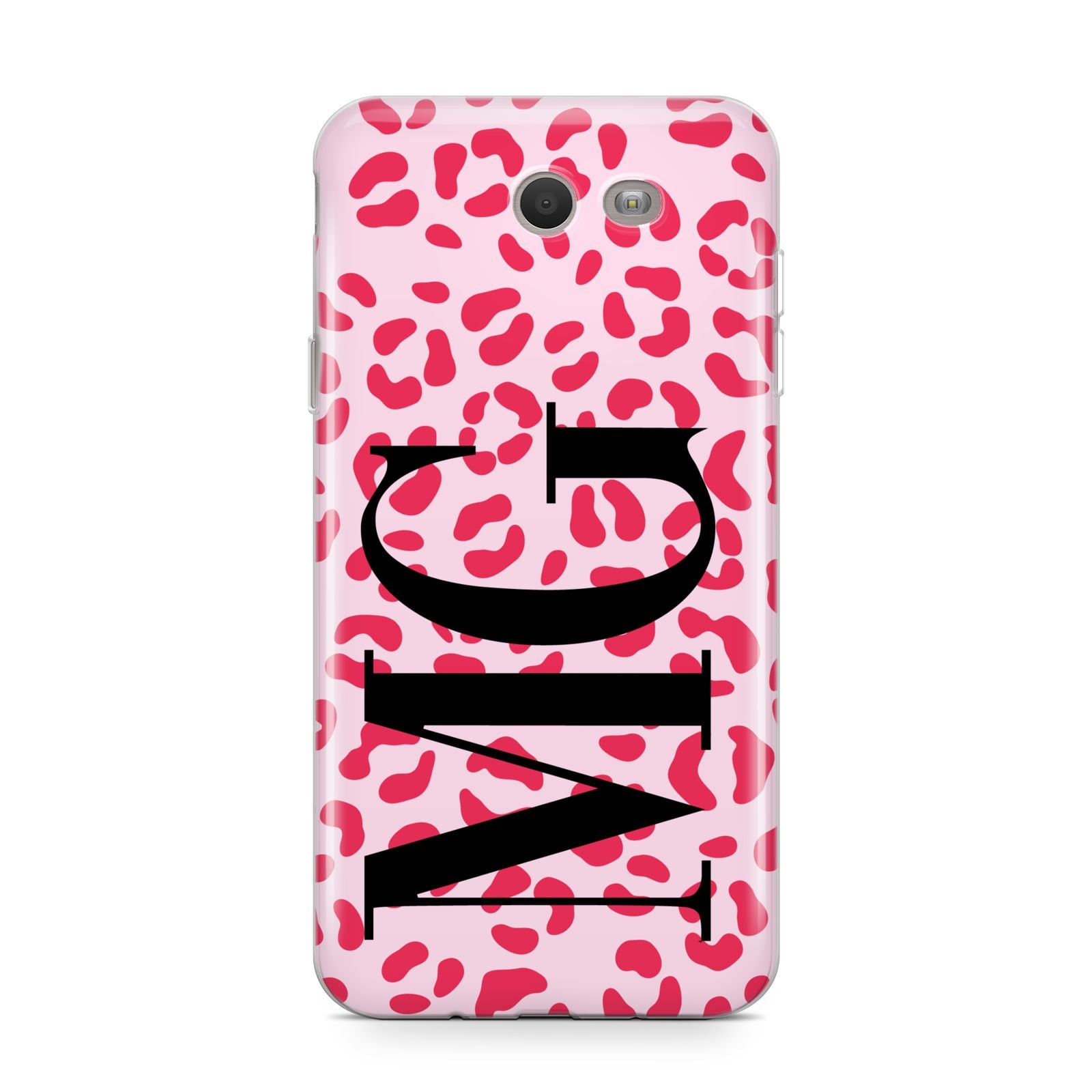 Personalised Leopard Print Initials Samsung Galaxy J7 2017 Case