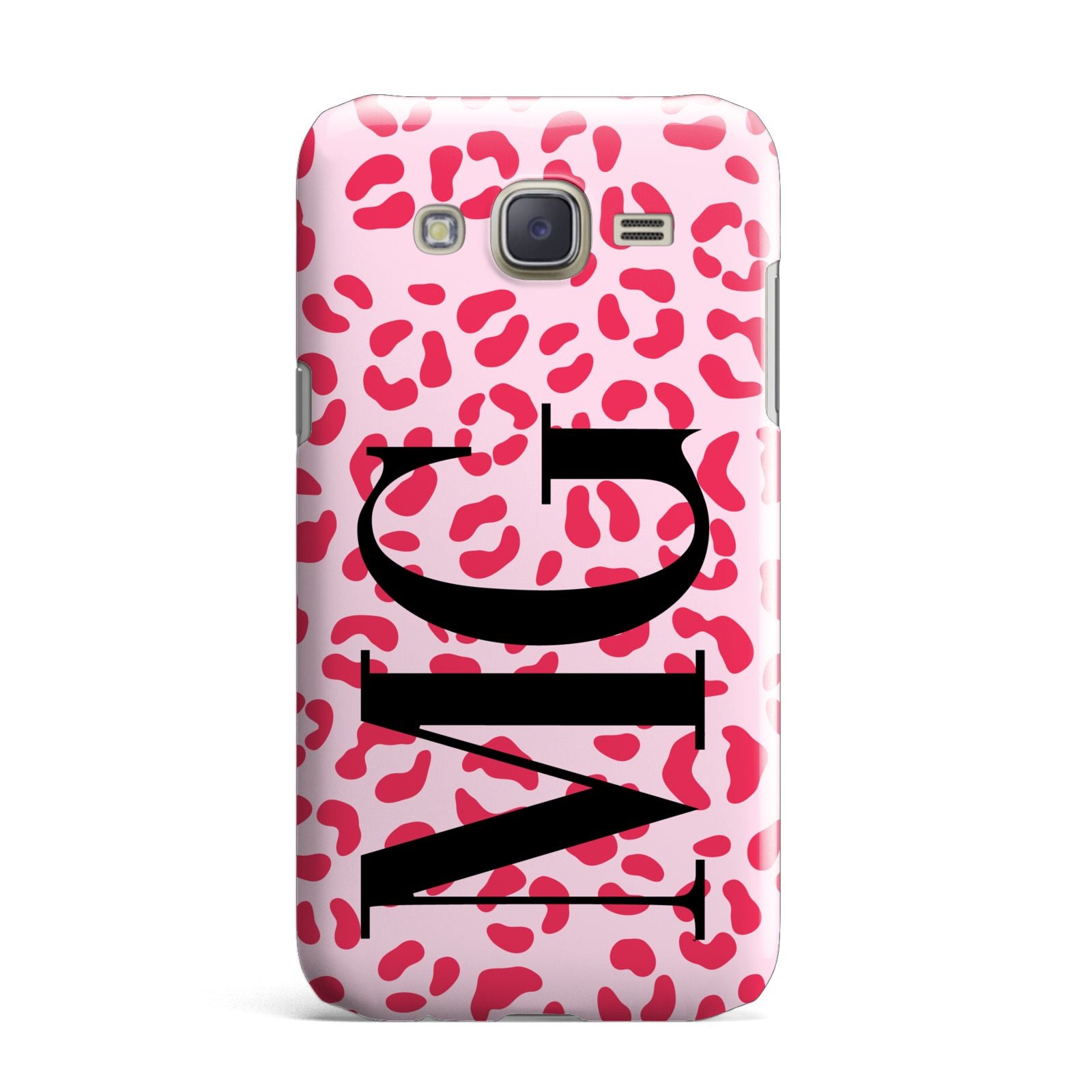 Personalised Leopard Print Initials Samsung Galaxy J7 Case