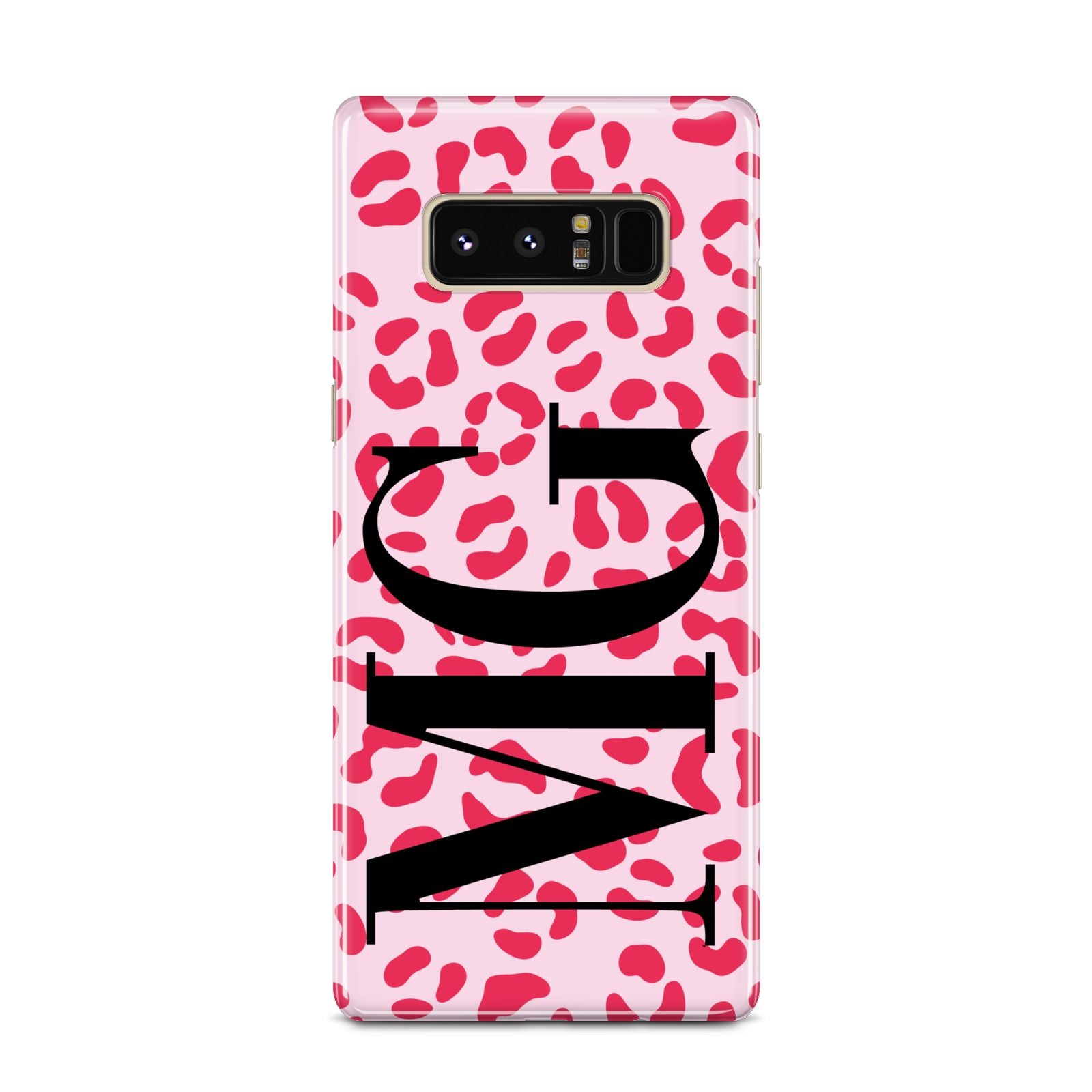 Personalised Leopard Print Initials Samsung Galaxy Note 8 Case