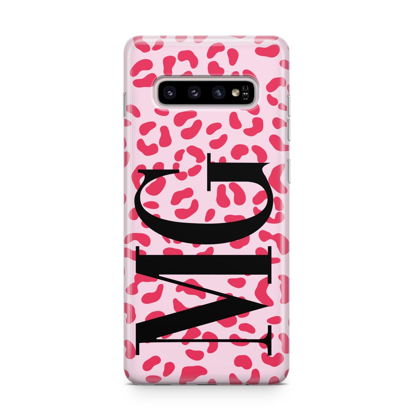 Personalised Leopard Print Initials Samsung Galaxy S10 Plus Case
