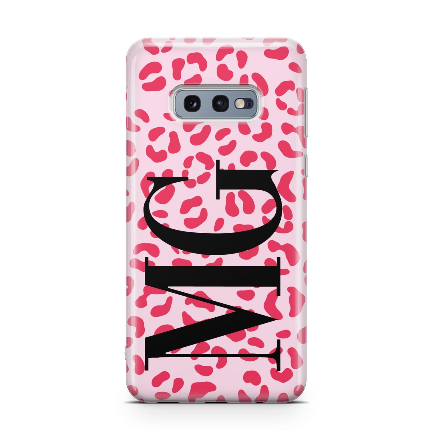 Personalised Leopard Print Initials Samsung Galaxy S10E Case