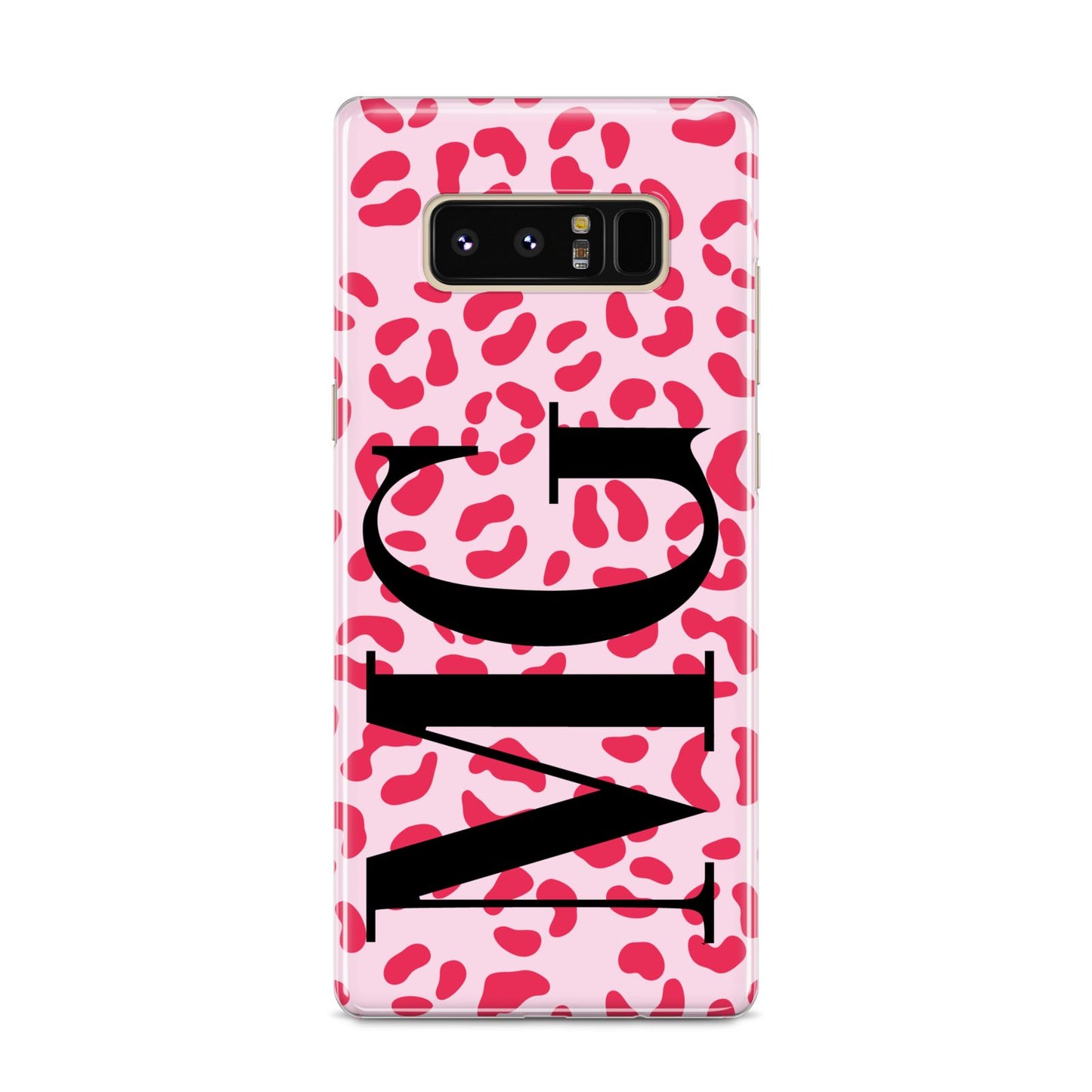 Personalised Leopard Print Initials Samsung Galaxy S8 Case