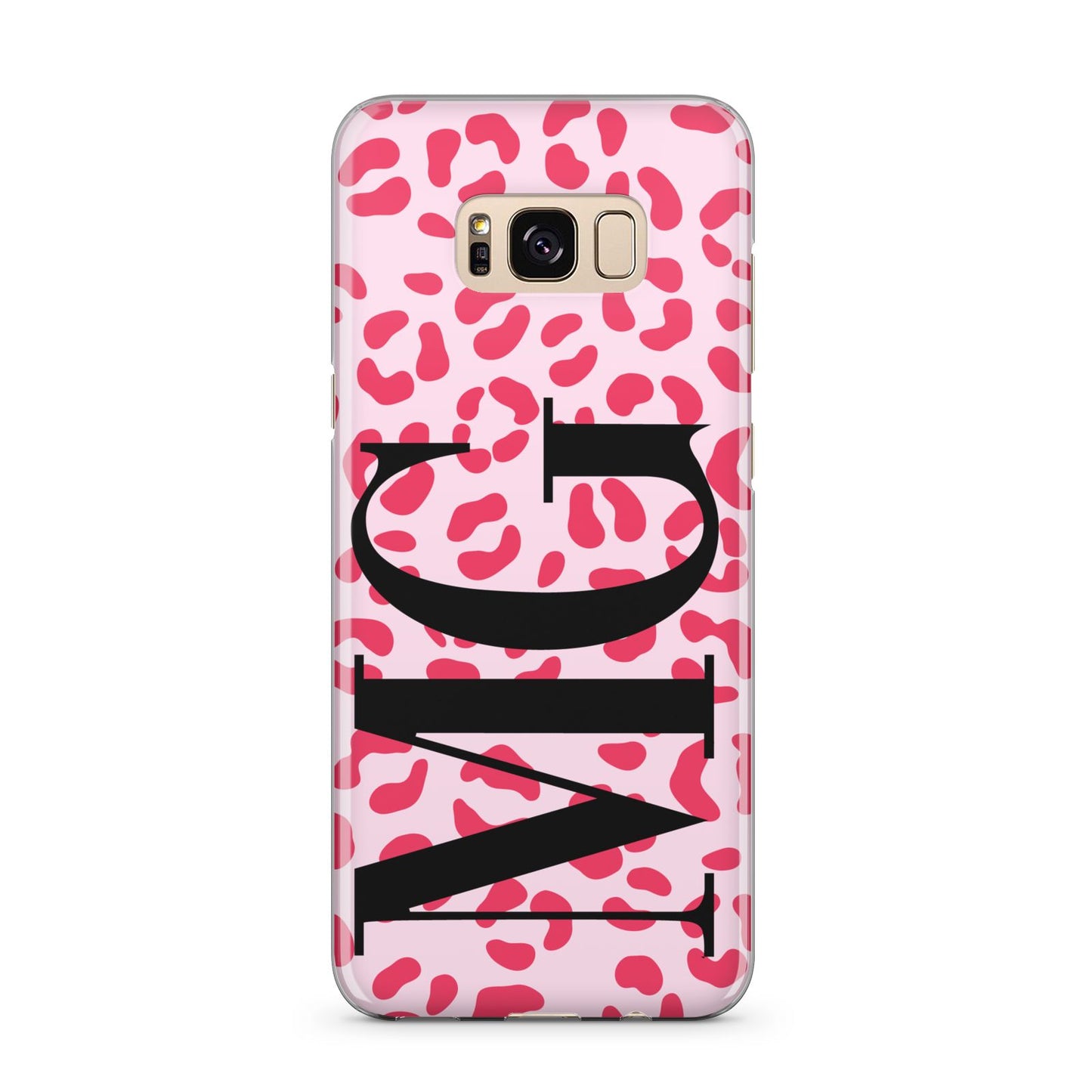 Personalised Leopard Print Initials Samsung Galaxy S8 Plus Case