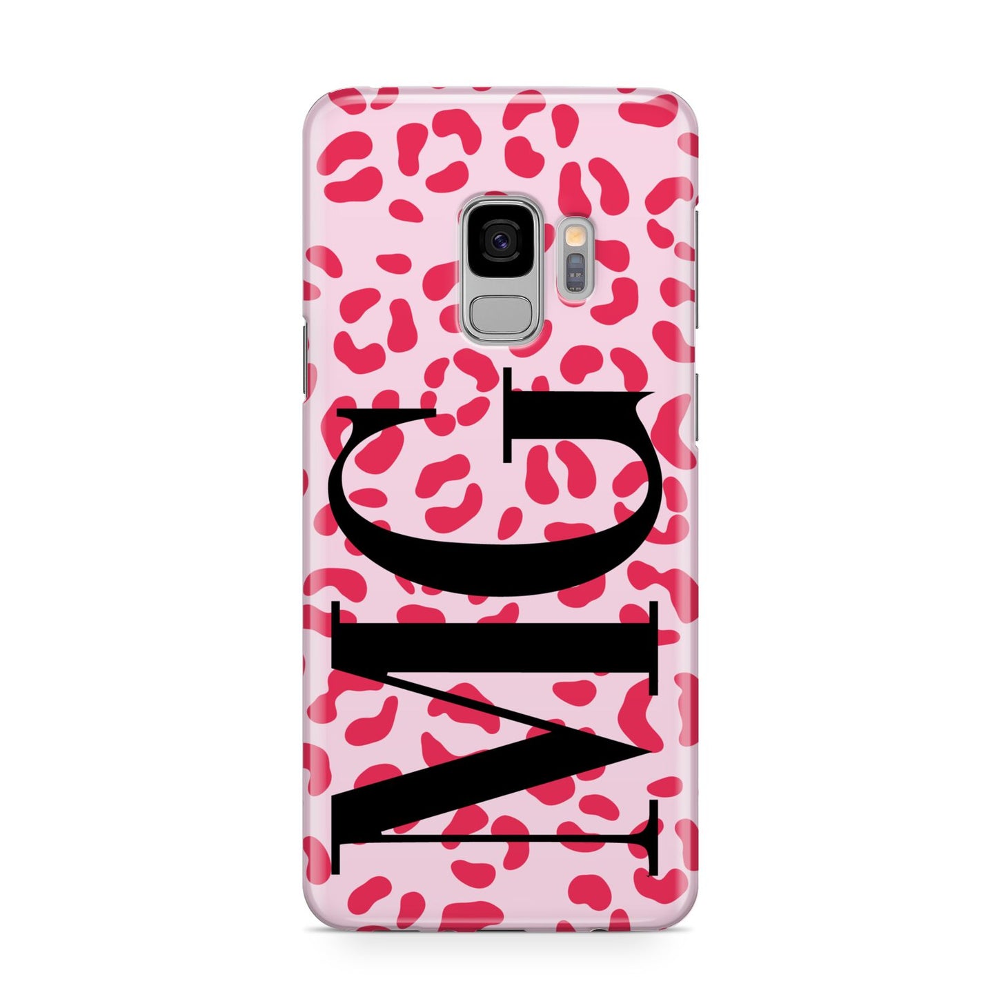 Personalised Leopard Print Initials Samsung Galaxy S9 Case