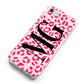 Personalised Leopard Print Initials iPhone 8 Bumper Case on Silver iPhone Alternative Image