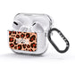 Personalised Leopard Print Name AirPods Glitter Case 3rd Gen Side Image