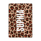 Personalised Leopard Print Name Apple iPad Gold Case