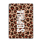Personalised Leopard Print Name Apple iPad Grey Case