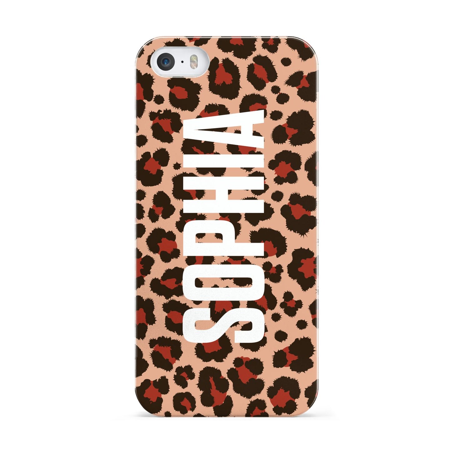 Personalised Leopard Print Name Apple iPhone 5 Case