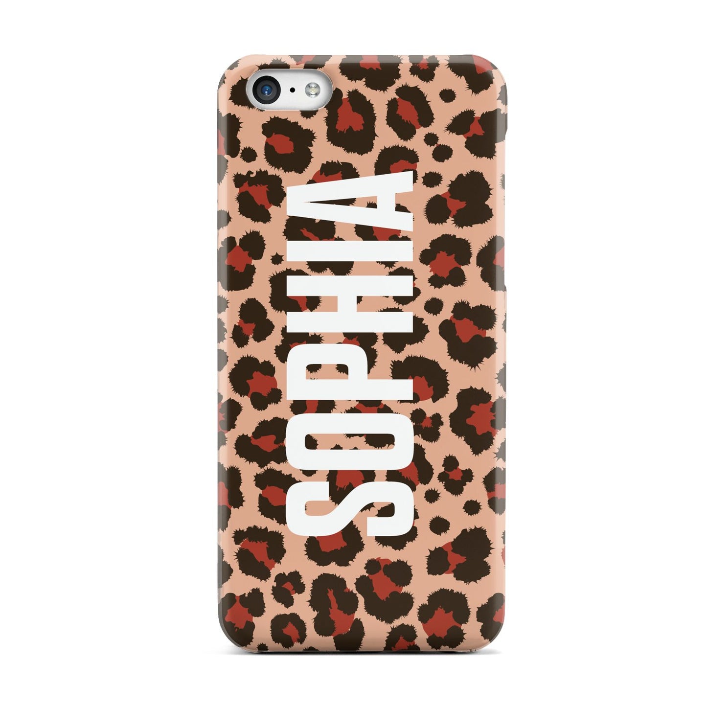 Personalised Leopard Print Name Apple iPhone 5c Case
