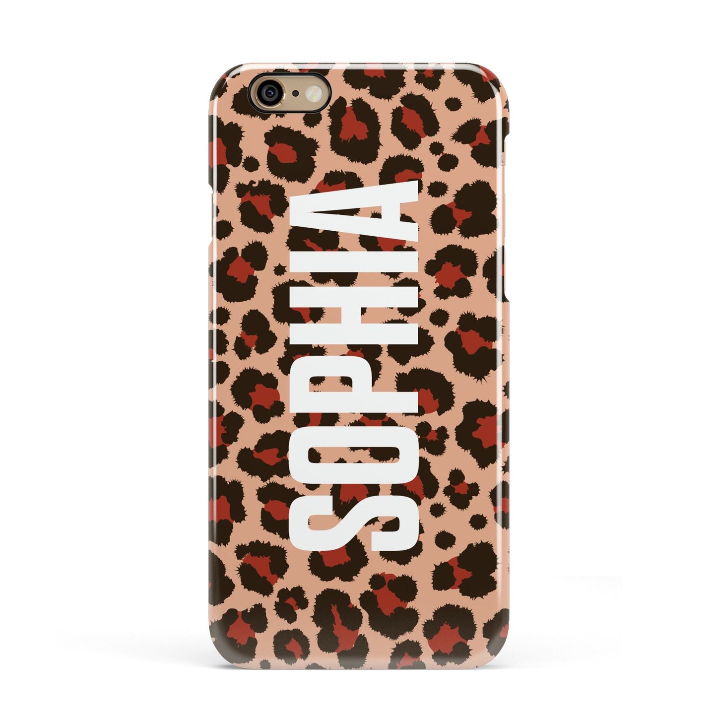 Personalised Leopard Print Name Apple iPhone 6 3D Snap Case