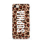 Personalised Leopard Print Name Apple iPhone 7 8 3D Snap Case