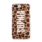 Personalised Leopard Print Name Apple iPhone 7 8 Plus 3D Tough Case
