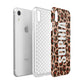 Personalised Leopard Print Name Apple iPhone XR White 3D Tough Case Expanded view